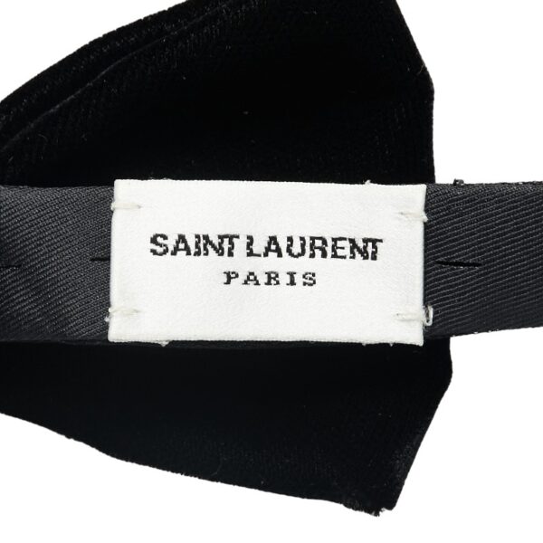 1 0159298 3 Saint Laurent Bow Tie Velor Black