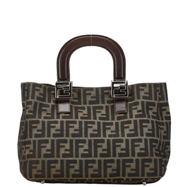 1 0159435 1 Fendi Zucca Handbag Brown