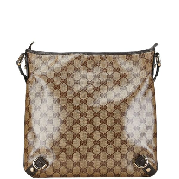 1 0159441 3 Gucci GG Crystal Abby Crossbody Bag Beige