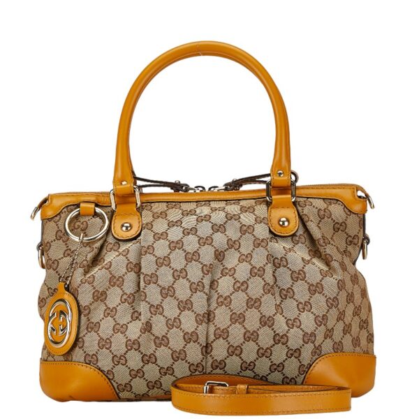 1 0159784 1 Gucci GG Sookie 2WAY Handbag Beige