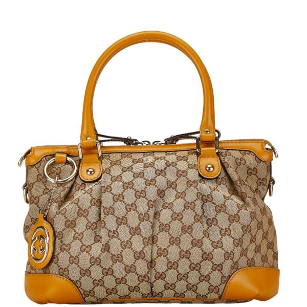 1 0159784 2 Gucci GG Sookie 2WAY Handbag Beige