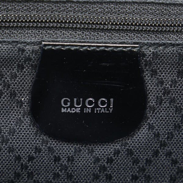 1 0160071 7 Gucci Bamboo Nylon Rucksack Black