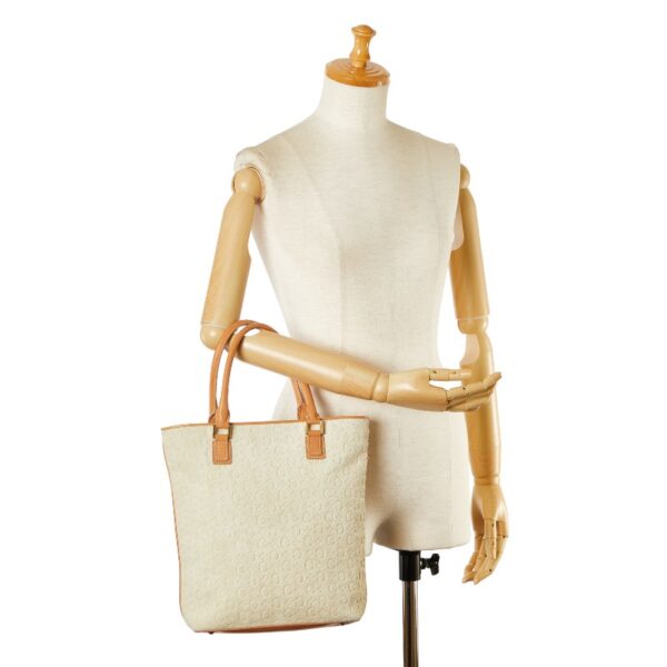 1 0160089 9 Celine C Macadam Handbag Tote Bag Suede Beige