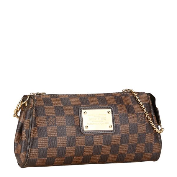 1 0160116 3 Louis Vuitton Damier Eva Chain 2WAY Shoulder Bag Brown