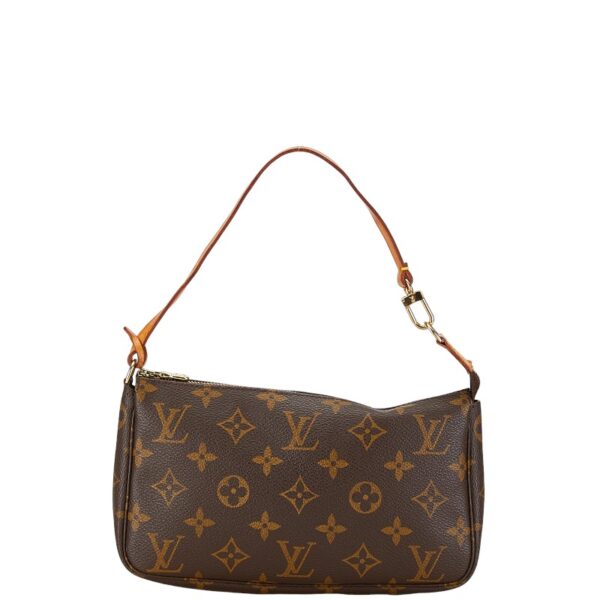 1 0160118 1 Louis Vuitton Monogram Pochette Accessoire Shoulder Bag Brown