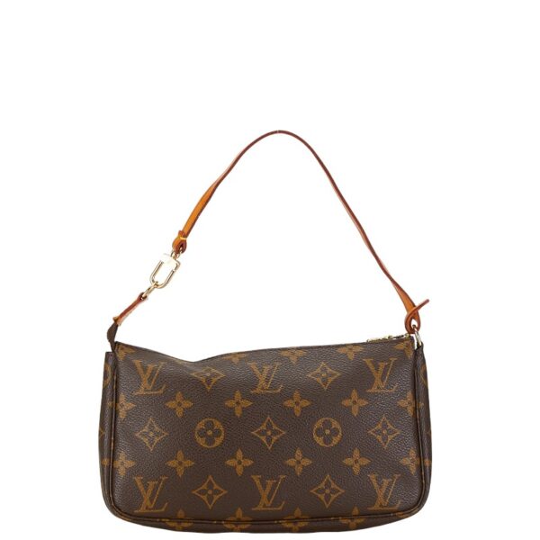 1 0160118 3 Louis Vuitton Monogram Pochette Accessoire Shoulder Bag Brown