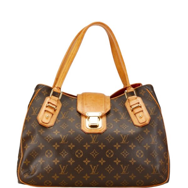 1 0160167 1 Louis Vuitton Monogram Greet Tote Bag Brown