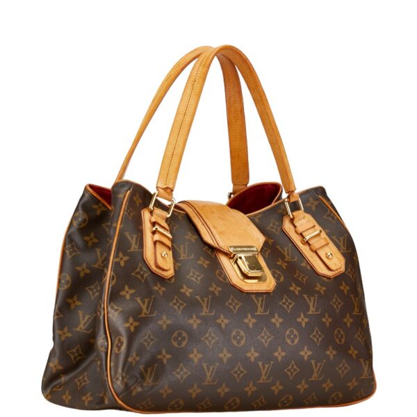 1 0160167 2 Louis Vuitton Monogram Greet Tote Bag Brown