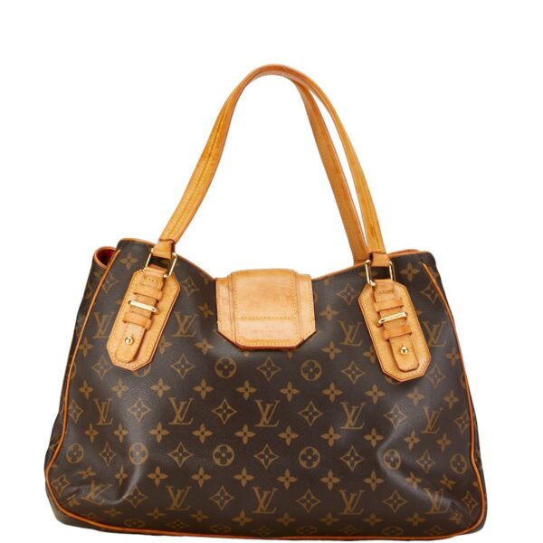 1 0160167 3 Louis Vuitton Monogram Greet Tote Bag Brown