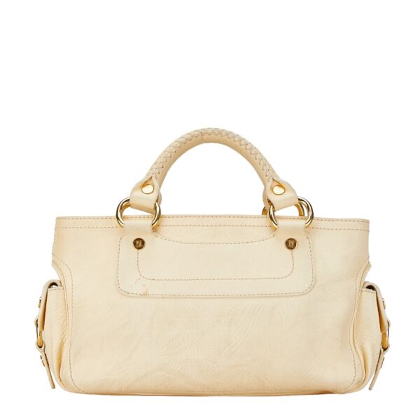 1 0160175 3 Celine Triomphe Boogie Bag Handbag Beige