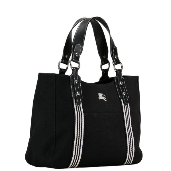 1 0160185 2 Burberry Blue Tote Bag Black