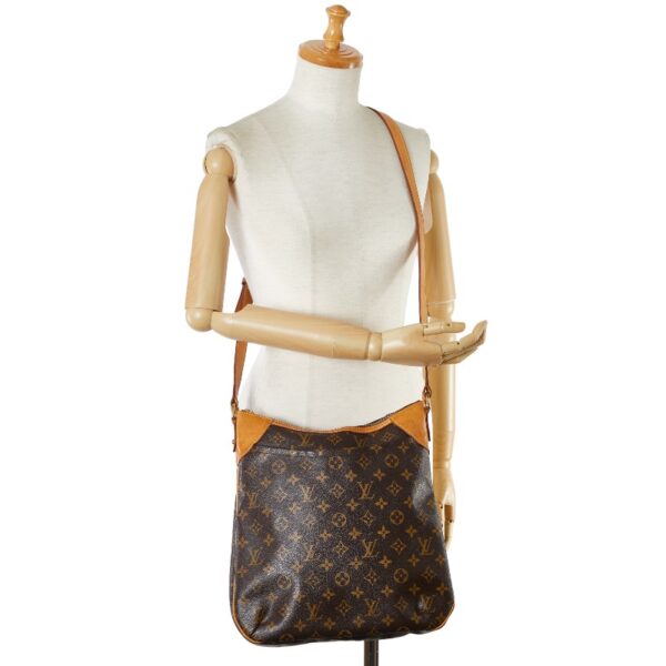 1 0160190 12 Louis Vuitton Monogram Odeon MM Crossbody Shoulder Bag Brown