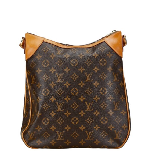 1 0160190 3 Louis Vuitton Monogram Odeon MM Crossbody Shoulder Bag Brown