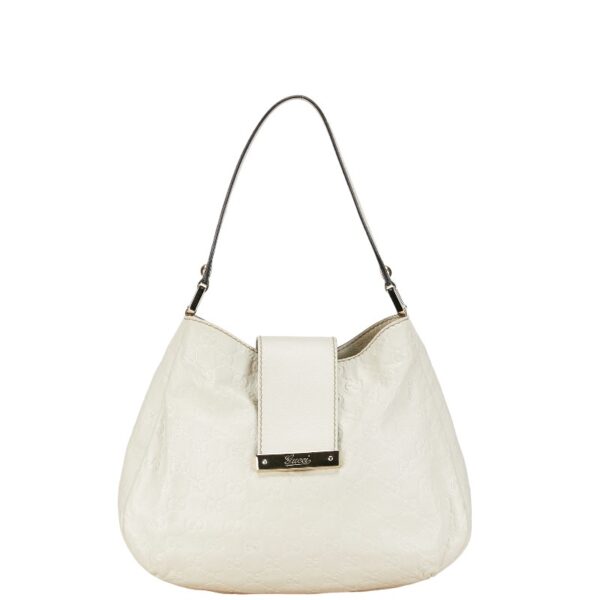 1 0160344 1 Gucci Guccisima One Shoulder Bag Off White