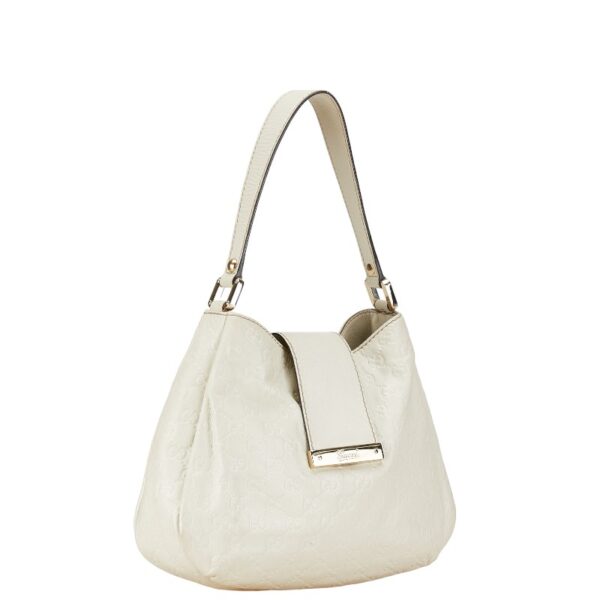 1 0160344 2 Gucci Guccisima One Shoulder Bag Off White