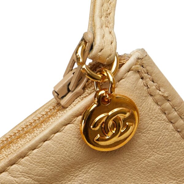 1 0160667 7 Chanel Cocomark Handbag Basket Bag Straw Beige