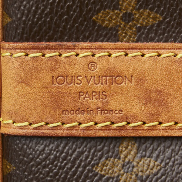 1 0160668 10 Louis Vuitton Monogram Keepall Bandouliere 50 Bag Brown