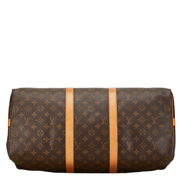 1 0160668 4 Louis Vuitton Monogram Keepall Bandouliere 50 Bag Brown