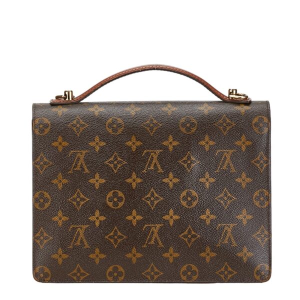 1 0160682 4 Louis Vuitton Monogram Monceau 2WAY Shoulder Bag Brown