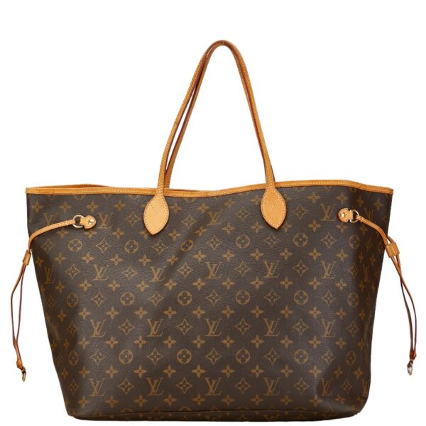 1 0160686 1 Louis Vuitton Monogram Neverfull GM Tote Bag Brown