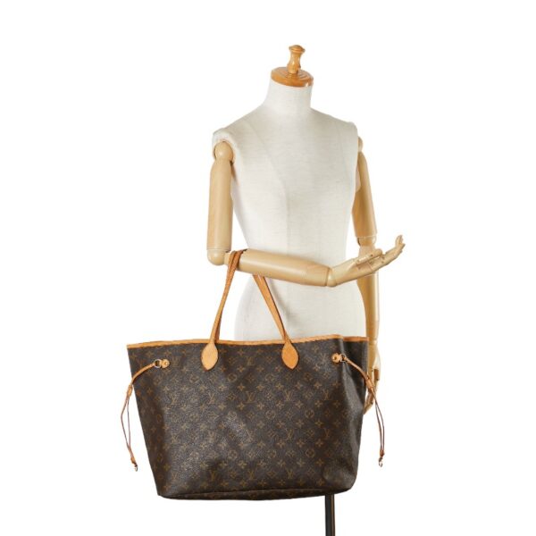 1 0160686 12 Louis Vuitton Monogram Neverfull GM Tote Bag Brown