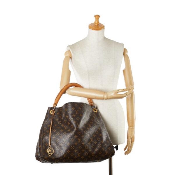 1 0160688 12 Louis Vuitton Monogram Artsy MM Tote Bag Brown