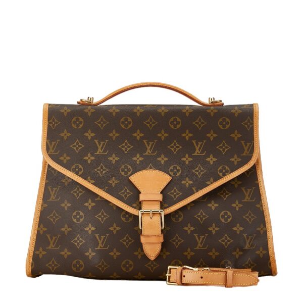 1 0160705 1 Louis Vuitton Monogram Beverly PM Shoulder Bag Brown