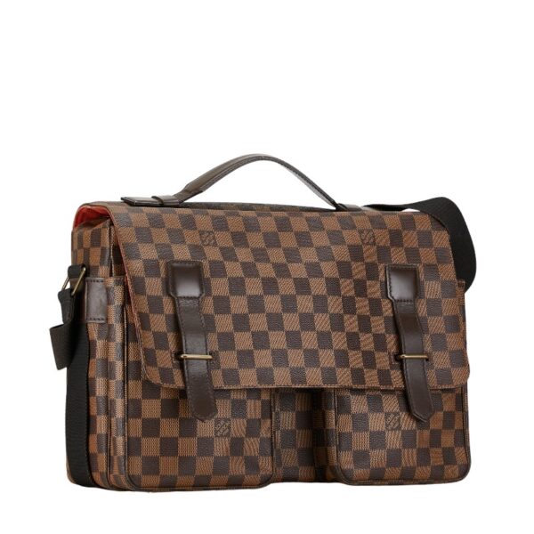 1 0160725 2 Louis Vuitton Damier Broadway 2WAY Shoulder Bag Brown