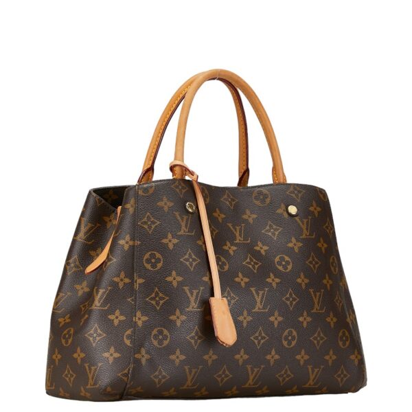 1 0160730 3 Louis Vuitton Monogram Montaigne MM Handbag Brown