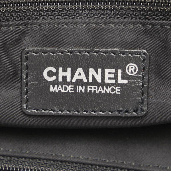 1 0160733 7 Chanel Cocomark Line Tote Bag Shoulder Bag Nylon Black