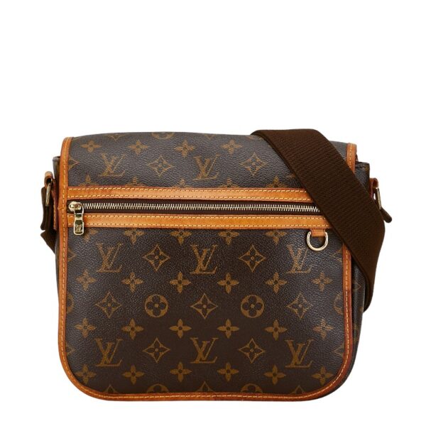 1 0160974 1 Louis Vuitton Monogram Messenger Bosfall PM Shoulder Bag Brown