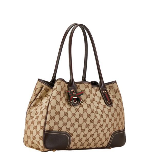 1 0160981 2 Gucci GG Sherry Princy Handbag Brown