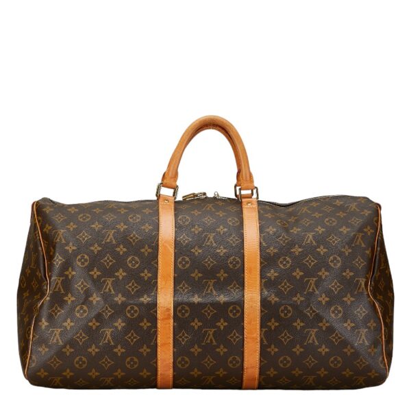 1 0160983 3 Louis Vuitton Monogram Keepall 55 Bag Brown