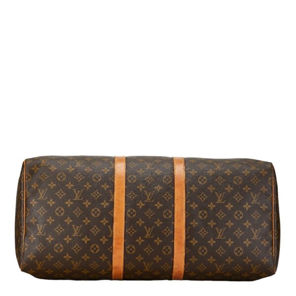 1 0160983 4 Louis Vuitton Monogram Keepall 55 Bag Brown