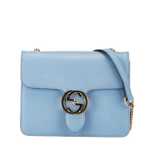 1 0160987 1 Gucci Interlocking G Crossbody Shoulder Bag Blue