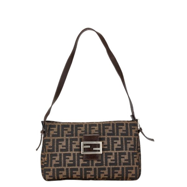 1 0161574 1 Fendi Zucca One Shoulder Bag Brown