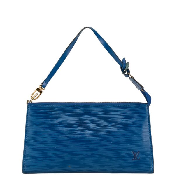 1 0161761 1 Louis Vuitton Epi Pochette Accessory Pouch Toledo Blue