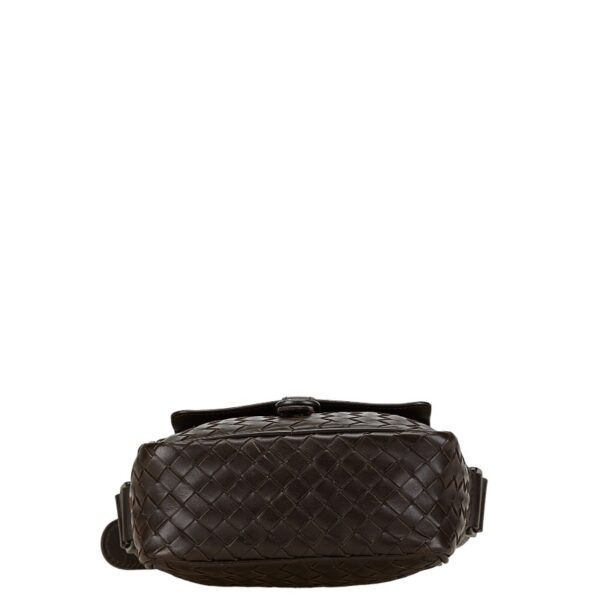 1 0161847 4 Bottega Veneta Intrecciato Crossbody Bag Brown