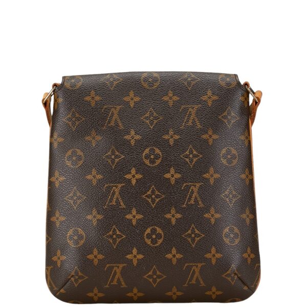 1 0162166 3 Louis Vuitton Monogram Musette Salsa Long Crossbody Shoulder Bag Brown