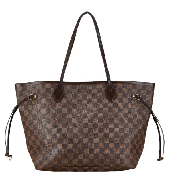 1 0162172 3 Louis Vuitton Damier Neverfull MM Tote Bag Brown