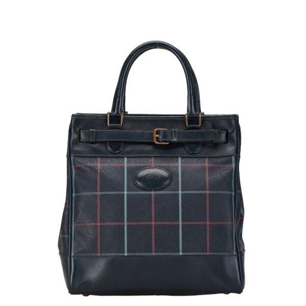 1 0162181 2 Burberry Check Shoulder Bag Blue