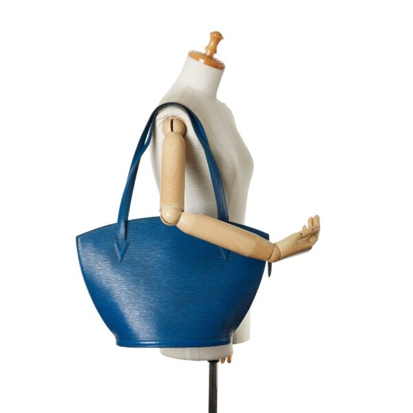 1 0162183 12 Louis Vuitton Epi Saint Jacques Shoulder Bag Toledo Blue