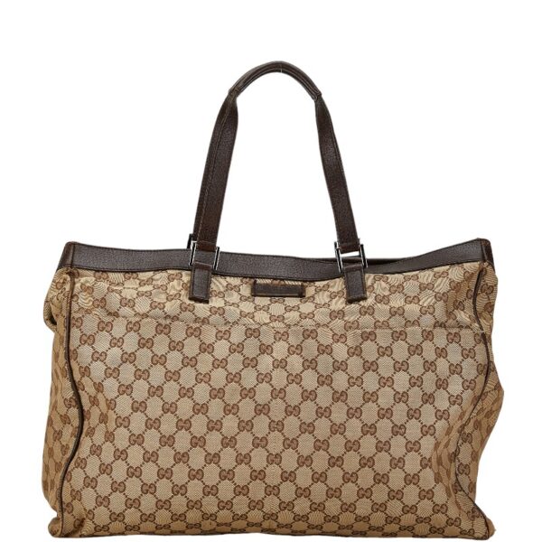 1 0162187 1 Gucci GG Tote Bag Brown