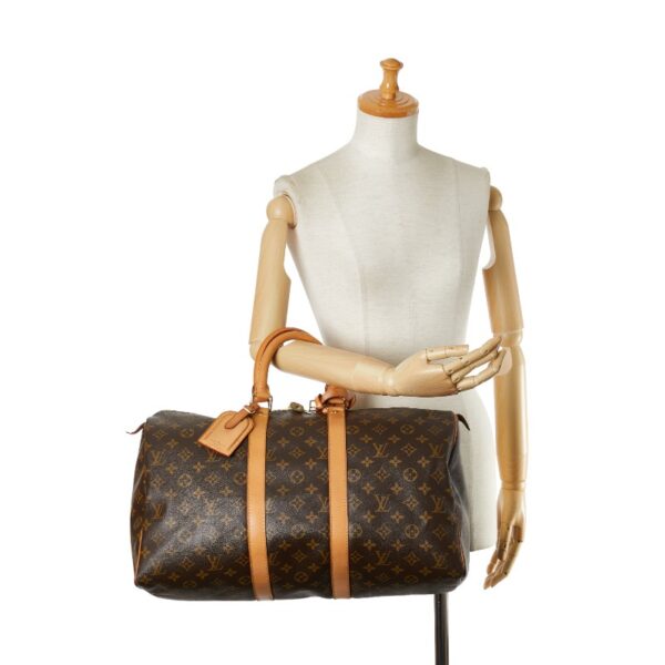 1 0162285 10 Louis Vuitton Monogram Keepall 45 Bag Brown