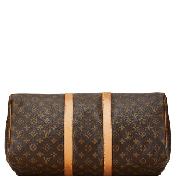 1 0162285 4 Louis Vuitton Monogram Keepall 45 Bag Brown