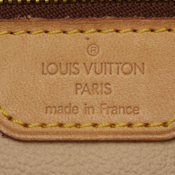 1 0162319 10 Louis Vuitton Monogram Petit Bucket PM Tote Bag Brown