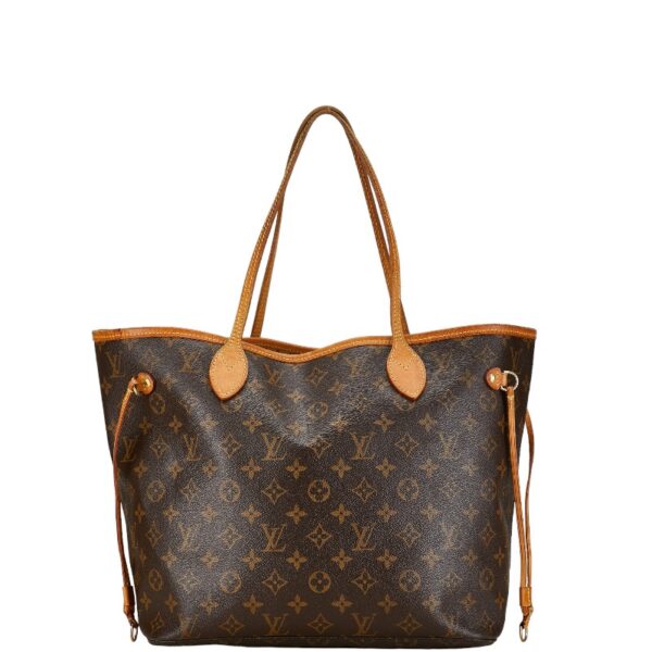 1 0162358 1 Louis Vuitton Monogram Neverfull MM Tote Bag Brown