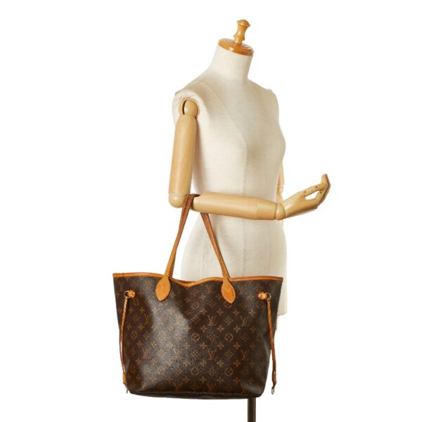 1 0162358 11 Louis Vuitton Monogram Neverfull MM Tote Bag Brown