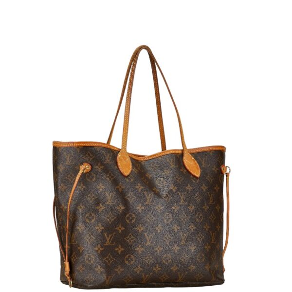 1 0162358 2 Louis Vuitton Monogram Neverfull MM Tote Bag Brown