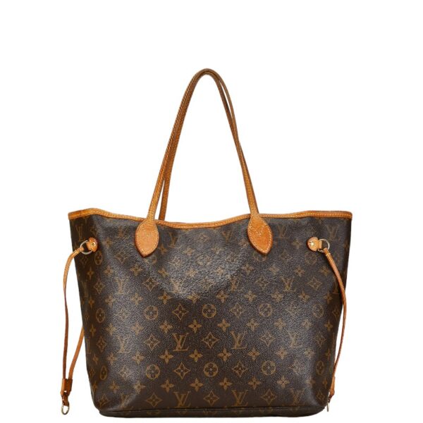 1 0162358 3 Louis Vuitton Monogram Neverfull MM Tote Bag Brown